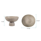 Textured Blanton Taupe Round Bowl