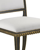 Ines Black Chair, Muslin