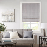 Basketweave Room Darkening Cordless Roman Shade, Grey