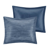 Seersucker Comforter Set, Navy Blue