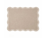 Dining Table Placemats - White Scalloped Placemats
