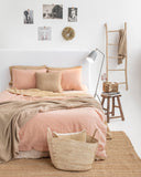 Beige waffle throw blanket