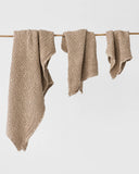 Beige waffle towel set (3 pcs)