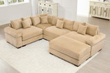 DESEO 117" Sectional Sofa with Ottoman