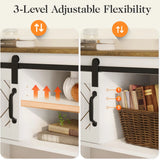 Console Table with Storage Shelf & Sliding Barn Door