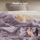 Ruched 50x60" Throw Blanket, Purple