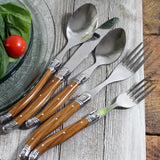 Laguiole 20pc Flatware Set, Wood Grain