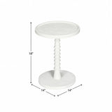 Threaded Drink Table White