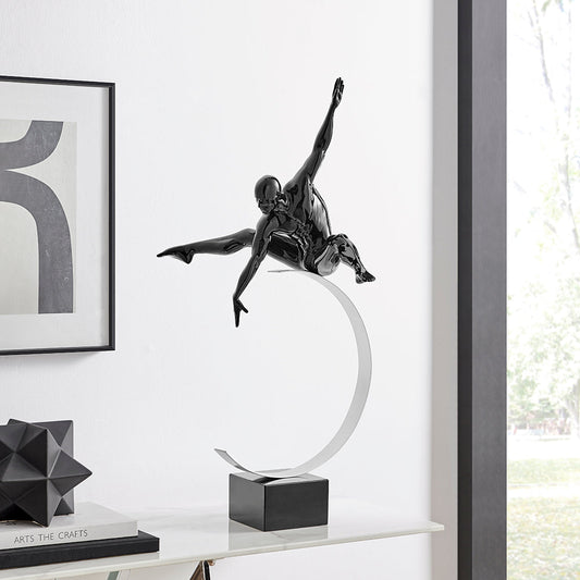 Dynamic Man Sculpture // Black