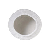Faux Bois Round Bowl in a White Washed Polyresin