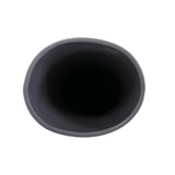 Larek Asymmetrical Charcoal Gray Contemporary Ceramic Short Vase