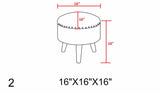Brick Red Wood Frame Ottoman Stool