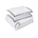 400TC Triple Embroidery Cotton Sateen Solid Bedding Bundle
