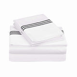 400TC Triple Embroidery Cotton Sateen Solid All-In Bedding Bundle