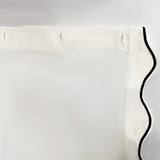 Scallop Embroidery Shower Cotton Curtain
