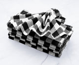Black and White Checkered Napkins