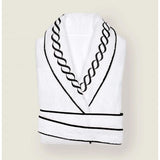 Chain Embroidered Cotton Bath Robe