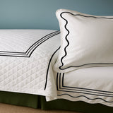 Classic Border Diamond Knitted Cotton Coverlet