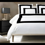 400TC Cotton Sateen Border Frame Duvet Cover Set
