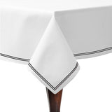 Double Embroidery Border Poly Cotton Sateen Solid Table Cloth