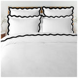 400TC Applique Scalloped Embroidery Cotton Duvet Cover Set