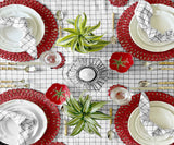 Linen Napkins - Grid Napkins Set of 4 & 8