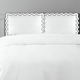 Imaginary Scallop 400TC Cotton Embroidery Sateen Solid Pillow Sham