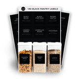 Black Minimalist Pantry Labels