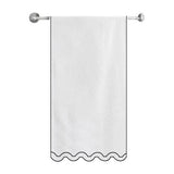 Reverse U Shape Embroidered Bath Towels (Set of 2)