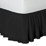 400TC Sateen Solid Cotton Fringe Ruffle Bed Skirt