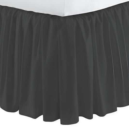 400TC Sateen Solid Cotton Gathered Bed Skirt
