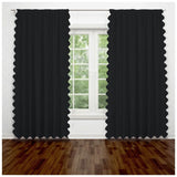 Scallop Luxurious Polyester Curtain (Set of 2)