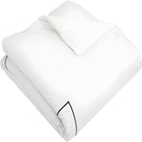 400TC Cotton Single Embroidery Sateen Solid Duvet Cover Set