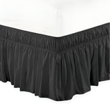 400TC Sateen Solid Cotton Wrap Around Bed Skirt