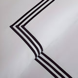 500TC Cotton Triple Embroidery Sateen Solid Duvet Cover Set