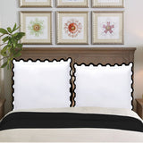 400TC U Shape Applique Embroidery Cotton Euro Sham