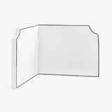 Wall Corner Dorm Bed Headboard In Embroidery Border With Self Adhesive Velcro Straps