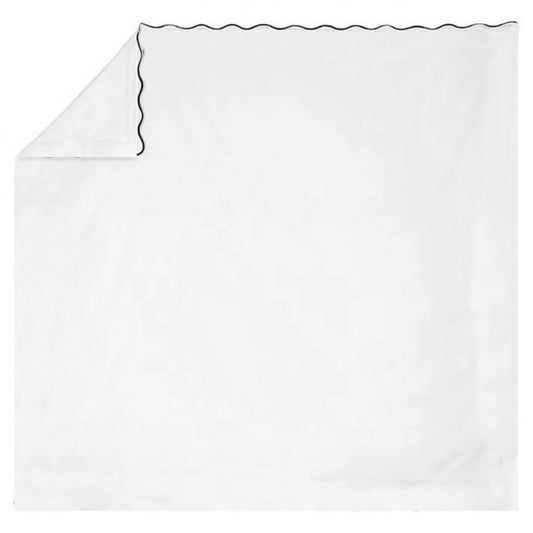 400TC Cotton Scallop Embroidery Sateen Solid Top Sheet