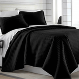 Square Knitted Cotton Coverlet