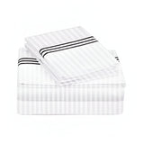 400TC Triple Embroidery Sateen Stripe Cotton Sheet Set