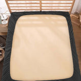 400TC Luxurious Double Embroidery Sateen Solid Cotton Fitted Sheet