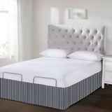 Detachable Wrap Around Polyester Ticking Stripe Tailored Bed Skirt