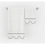 Scalloped & Border Embroidered Bath Towels (Set of 2)