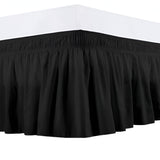 400TC Sateen Solid Cotton Wrap Around Bed Skirt