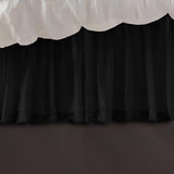 400TC Sateen Solid Cotton Fringe Ruffle Bed Skirt
