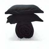 400TC Sateen Solid Cotton Round Duvet Cover Set