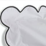 400TC Cotton Scallop Embroidery Sateen Solid Pillow Sham