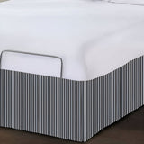 Detachable Wrap Around Polyester Ticking Stripe Tailored Bed Skirt