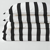 400TC Stripe Border Frame Cotton Sateen Duvet Cover Set
