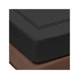 400TC Luxurious Double Embroidery Sateen Solid Cotton Fitted Sheet